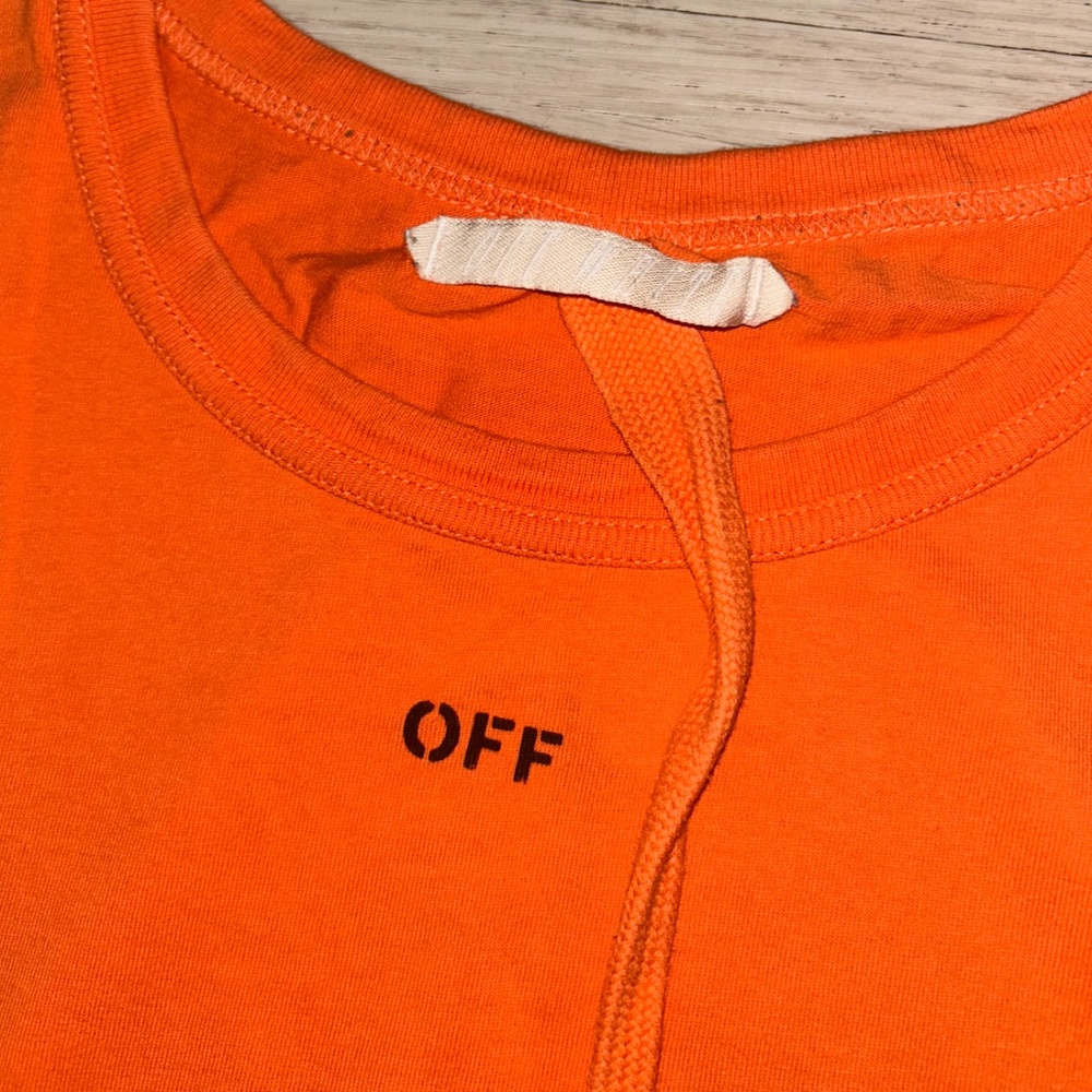 OFF-WHITE X VLONE CREWNECK ORANGE LONGSLEEVE SIZE L